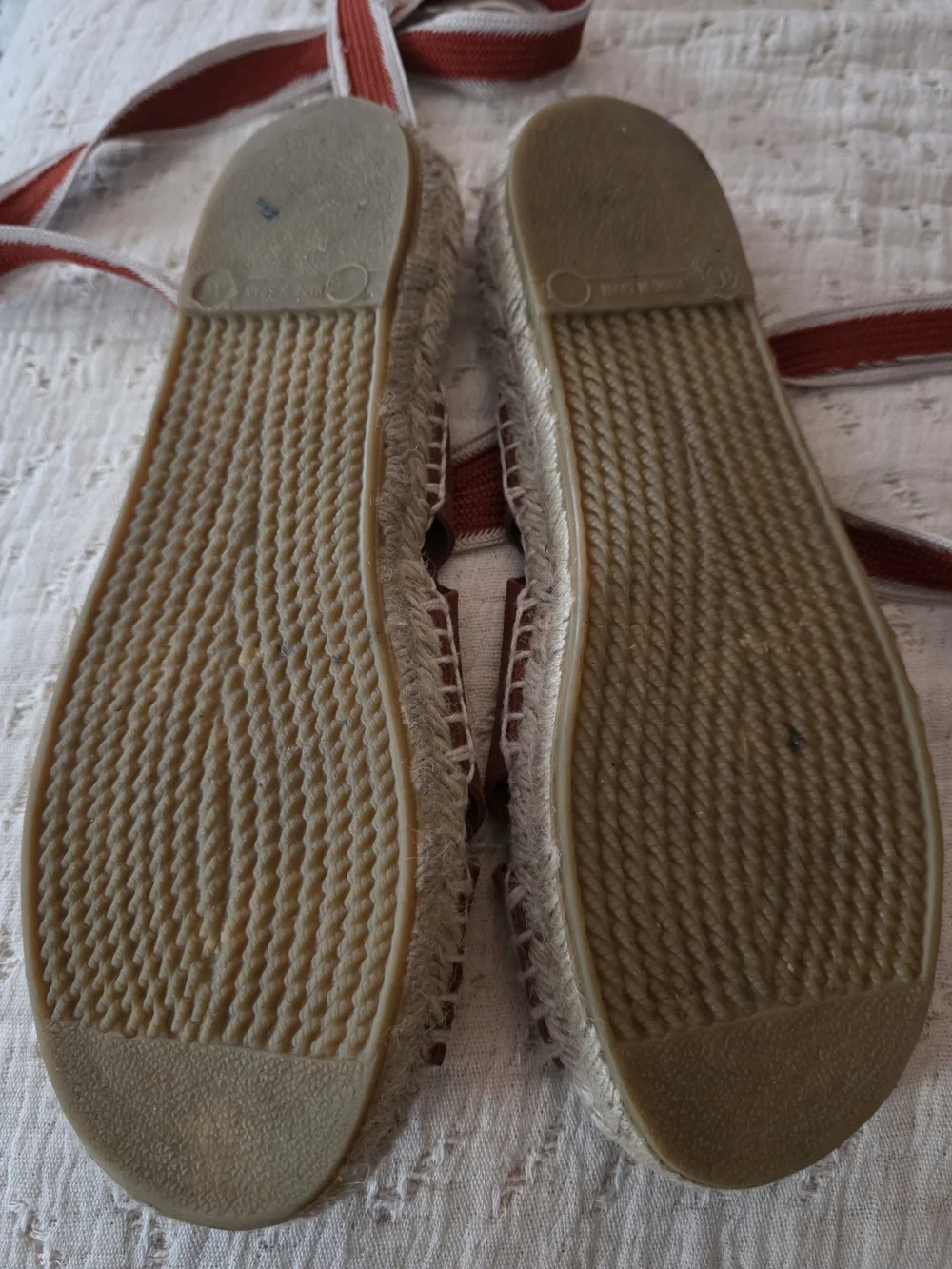 Paloma Barcelo Women's Rust Suede  Espadrille Sandals with Ankle Ties
